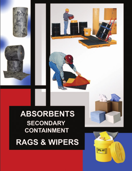 Absorbents, secondary containment, rags and wipes